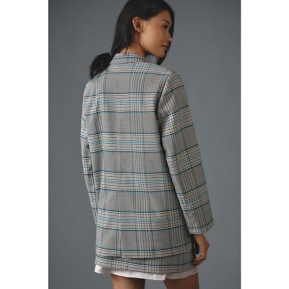 Baum und Pferdgarten NWT Bodia Oversized Blazer Blue Plaid Check Jacket Size 12 - Picture 3 of 12